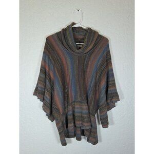 John Mark Cowl Neck Knit Sweater Kimono Sleeve Size S / M Multicolor Boho Artsy